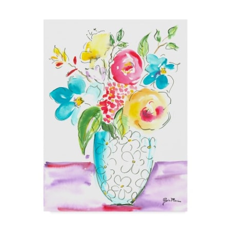 Julia Minasian 'Flower Burst Vase I' Canvas Art,14x19